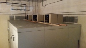 Condensing Units in a casino under construction